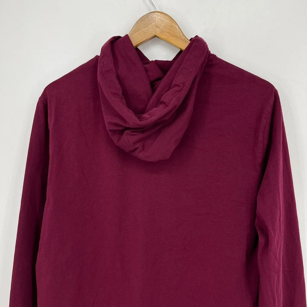 Polo Ralph Lauren Lightweight Pullover Hoodie Men's M Red Maroon Drawstring Pony